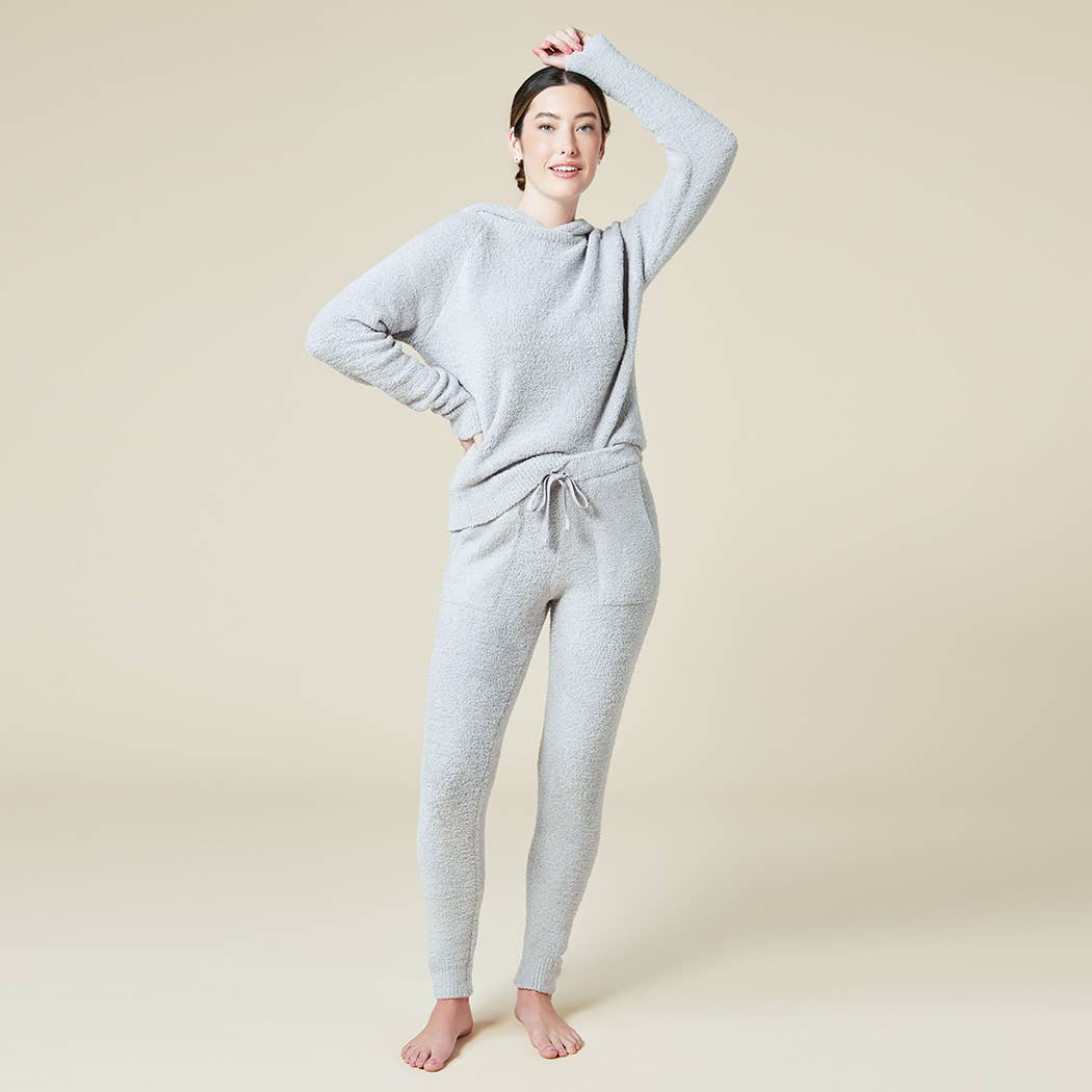 Softies - Women's Solid Marshmallow Hoodie Lounge Set with Jogger Pant