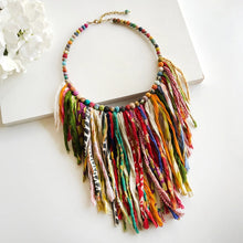 Load image into Gallery viewer, SS26 WORLDFINDS KANTHA FRINGE COLLAR NECKLACE
