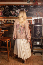 Load image into Gallery viewer, Market of Stars - Map of My Heart Cropped Bamboo Kimono Cardigan
