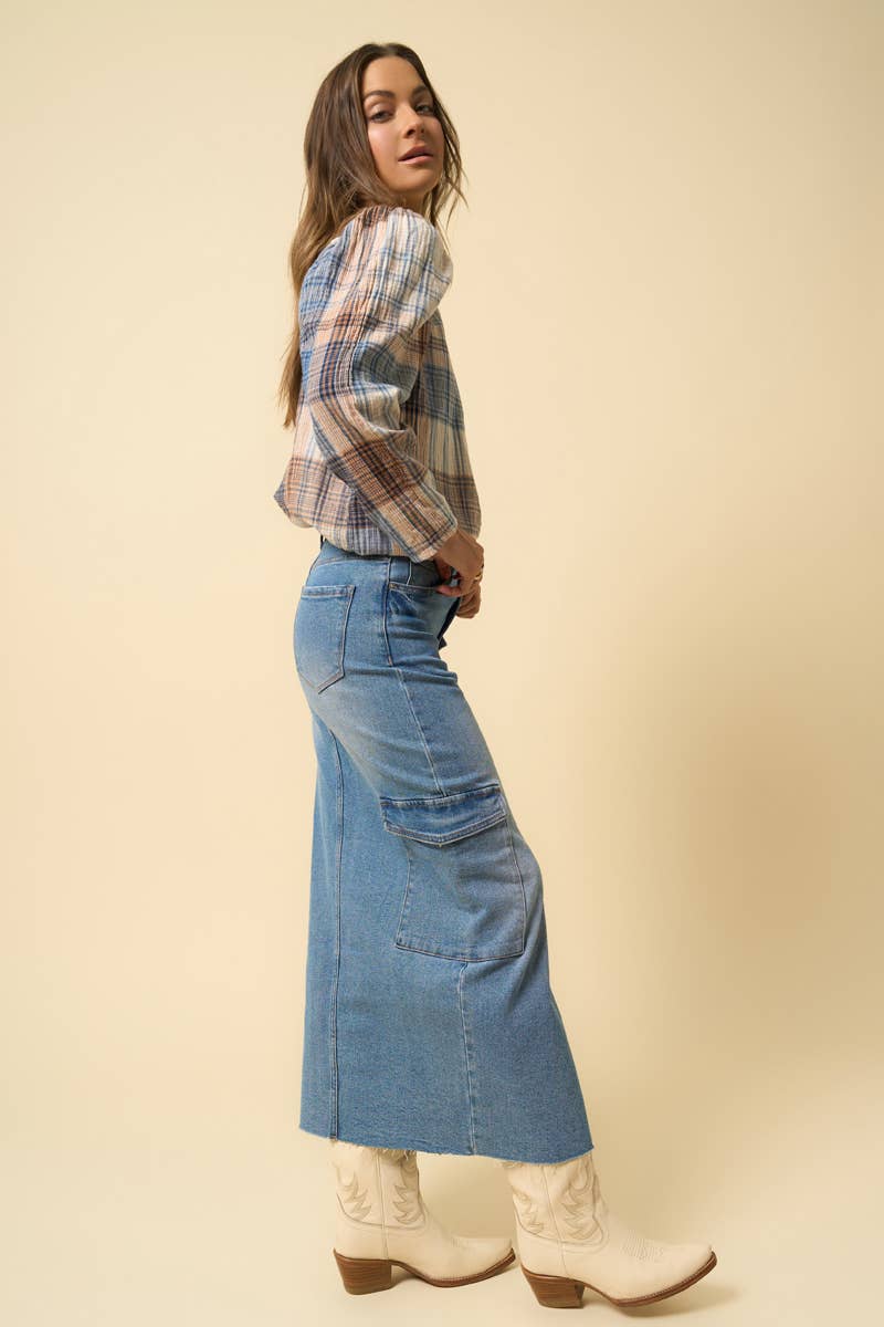 Insane Gene USA - SUPER MAXI CARGO SKIRT: L