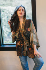 Load image into Gallery viewer, Heartwork Bamboo Bohemian Kimono Cardigan with Belt

