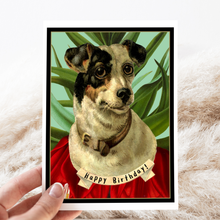Load image into Gallery viewer, Cheerful Whimsies - Greeting Card. Happy Birthday! Vintage Dog.
