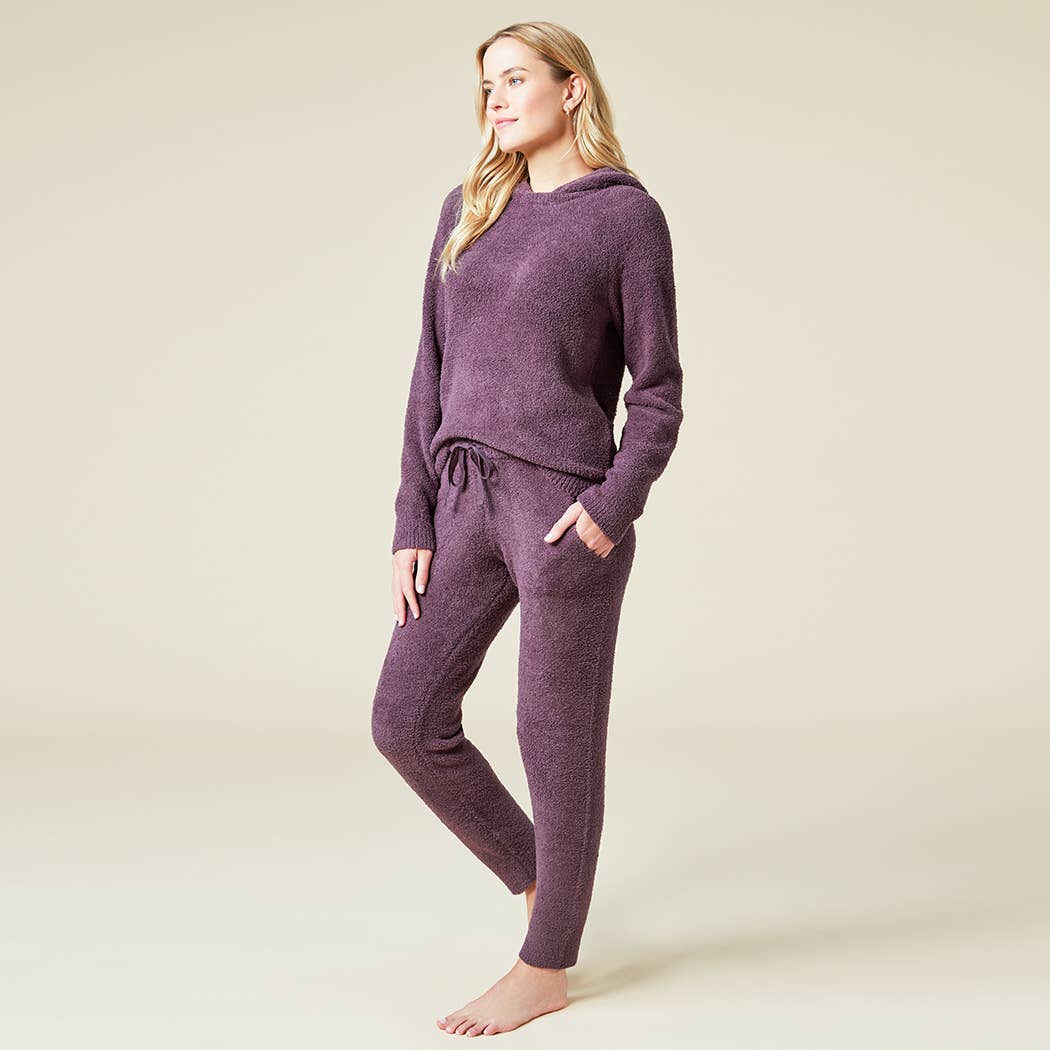 Softies - Women's Solid Marshmallow Hoodie Lounge Set with Jogger Pant