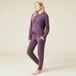 Load image into Gallery viewer, Softies - Women&#39;s Solid Marshmallow Hoodie Lounge Set with Jogger Pant
