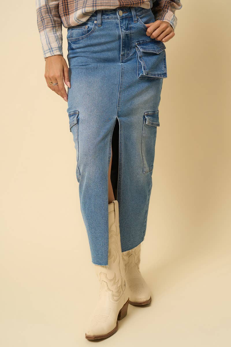 Insane Gene USA - SUPER MAXI CARGO SKIRT: L