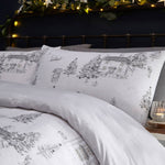 Load image into Gallery viewer, Riva Home - Midwinter Toile Duvet Cover Set Snow
