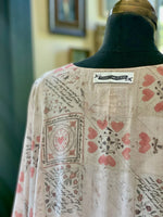 Load image into Gallery viewer, Market of Stars - Love Story Heart Print Bamboo Boho Kimono
