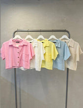 Load image into Gallery viewer, SS26 7902 ANAZ Cropped Linen Summer Shirts

