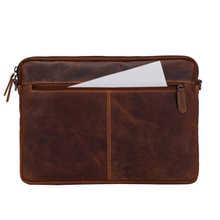 Load image into Gallery viewer, Greenwood Leather - Leather Laptop Sleeve - 13 / 15 / 16 inch with Strap GWLP06
