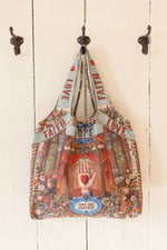 Load image into Gallery viewer, Market of Stars - Love Language Heart and Floral Print Linen Tote Bag
