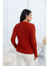 Load image into Gallery viewer, FW26 ORANGE  BORDEAUX BRAIDED KNIT
