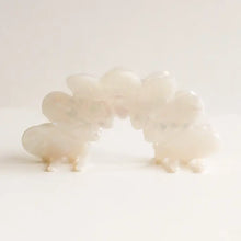 Load image into Gallery viewer, SS26 WHITE IRIDESCENT PETAL CLAW CLIP
