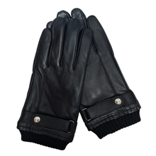 Load image into Gallery viewer, Allesco Inc - Men's Leather Glove With Knit Cuff &amp; Belted Strap
