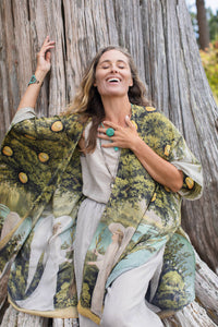 Tree of Life Starduster Bamboo Bohemian Kimono