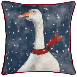 Riva Home - Christmas Goose Cushion Navy