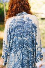 Load image into Gallery viewer, Market of Stars - Let The Light In Printed Long Duster Bamboo Kimono Robe
