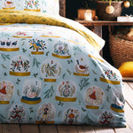 Load image into Gallery viewer, Riva Home - Twelve Days of Christmas Festive Duvet Cover Set Blue
