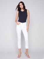 Load image into Gallery viewer, S24 FRAYED HEM ANKLE LEG C5147W

