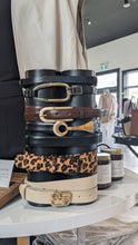 Load image into Gallery viewer, FE26 MEDIKE LANDES BURGUNDY LEATHER BELT
