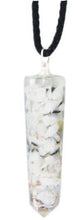 Load image into Gallery viewer, Sansaara Living - Orgone Point Pendant, Carded - Moonstone, 4.5"
