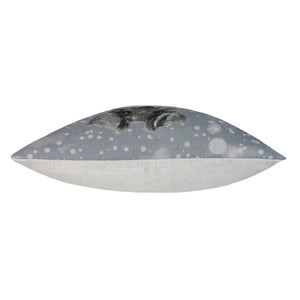 Riva Home - Snowy Dog Cushion Fog