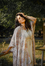 Load image into Gallery viewer, Market of Stars - Love Story Heart Print Bamboo Boho Kimono
