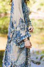 Load image into Gallery viewer, Market of Stars - Let The Light In Printed Long Duster Bamboo Kimono Robe
