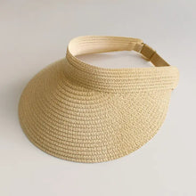 Load image into Gallery viewer, SS26 CREAM ROLL-UP VISOR HAT
