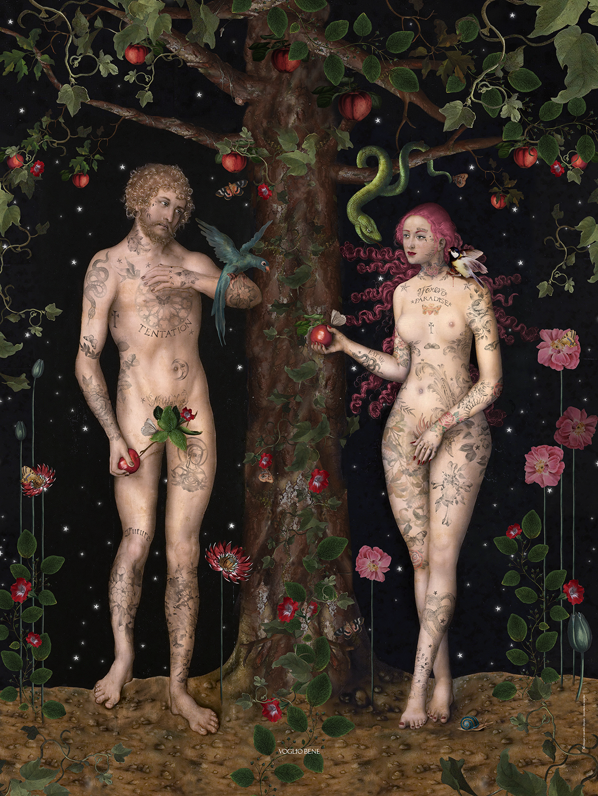 Voglio Bene - A2 ADAM AND EVE POSTER