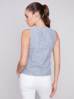 Load image into Gallery viewer, S24 SLEEVELESS BUTTON FRONT TOP C4500
