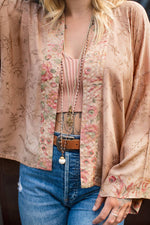 Load image into Gallery viewer, Market of Stars - Map of My Heart Cropped Bamboo Kimono Cardigan
