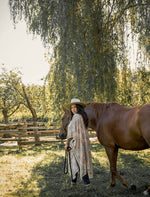 Load image into Gallery viewer, Market of Stars - Love Story Heart Print Bamboo Boho Kimono
