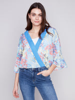 Load image into Gallery viewer, S24 Blouse w Crossover front C4466RP
