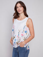 Load image into Gallery viewer, S24 SLEEVELESS LINEN TOP C4532P
