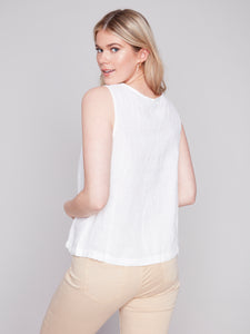 S24 Sleeveless Linen Top C4544