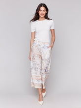 Load image into Gallery viewer, PRINTED LINEN STRETCH PANTS

