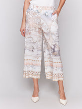 Load image into Gallery viewer, PRINTED LINEN STRETCH PANTS
