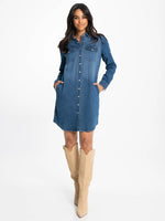 Load image into Gallery viewer, FW25 GIANNA DENIM SHIRTDRESS 2091
