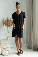 Load image into Gallery viewer, LILAH TWIST KNOT T-SHIRT DRESS
