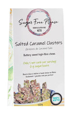 Load image into Gallery viewer, SALTED CARAMEL CLUSTERS SUGAR FREE 100G
