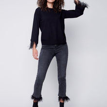 Load image into Gallery viewer, CREW NECK FEATHER SWEATER C2602
