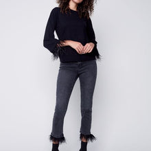 Load image into Gallery viewer, CREW NECK FEATHER SWEATER C2602
