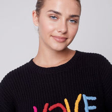 Load image into Gallery viewer, EMBROIDERED LOVE SWEATER C2548
