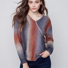 Load image into Gallery viewer, V NECK CROSS SWEATER C2608
