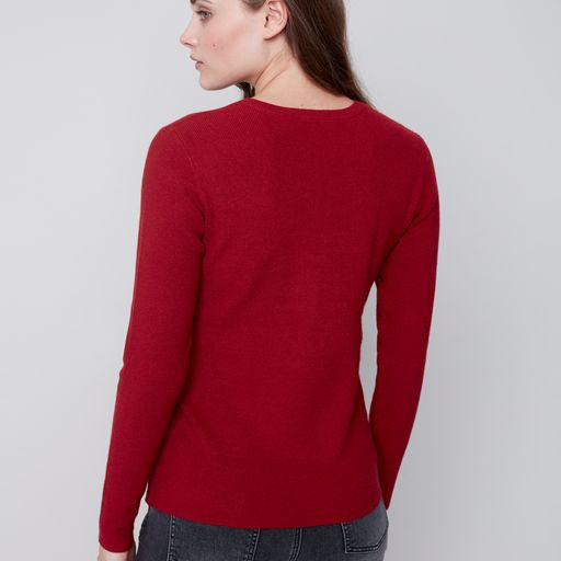 V-NECK SWEATER C2569