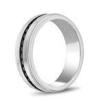 Load image into Gallery viewer, ARZ STEEL--BLACK STONE STEEL RING-- 7MM SSR29
