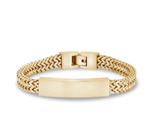 Load image into Gallery viewer, ARZ STEEL--FRANCO ID BRACELET--8" 8MM GOLD DOUBLE AS-B253-8
