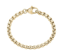Load image into Gallery viewer, ARZ STEEL--ROUND BOX BRACELET--6MM GOLD STEEL AS-B307G-8
