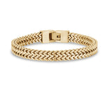 Load image into Gallery viewer, ARZ STEEL--FRANCO BRACELET--8" 8MM GOLD DOUBLE AS-B252-8
