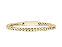 Load image into Gallery viewer, ARZ STEEL--FRANCO LINK BRACELET--8" 4MM GOLD STEEL AS-B202-8
